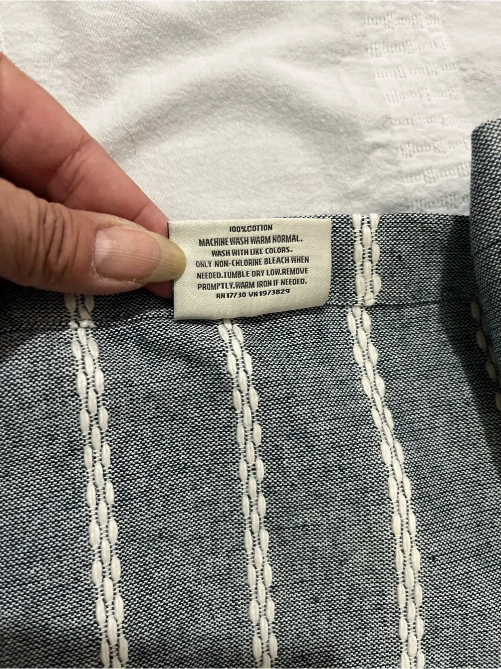 Hearth and Hand with Magnolia Woven Striped Cotton Knit Table Runner